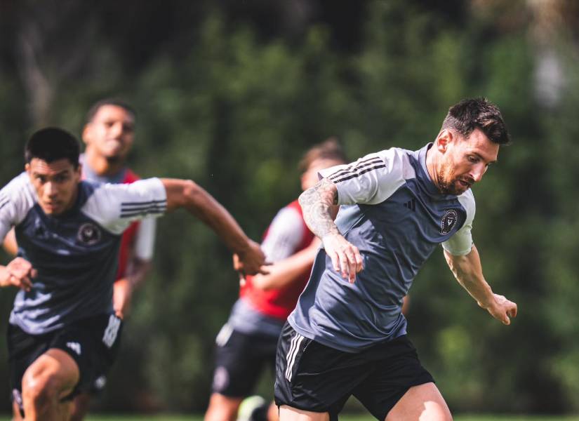 Lionel Messi, del Inter Miami, durante los entrenamientos, previo al partido de la Concachampions