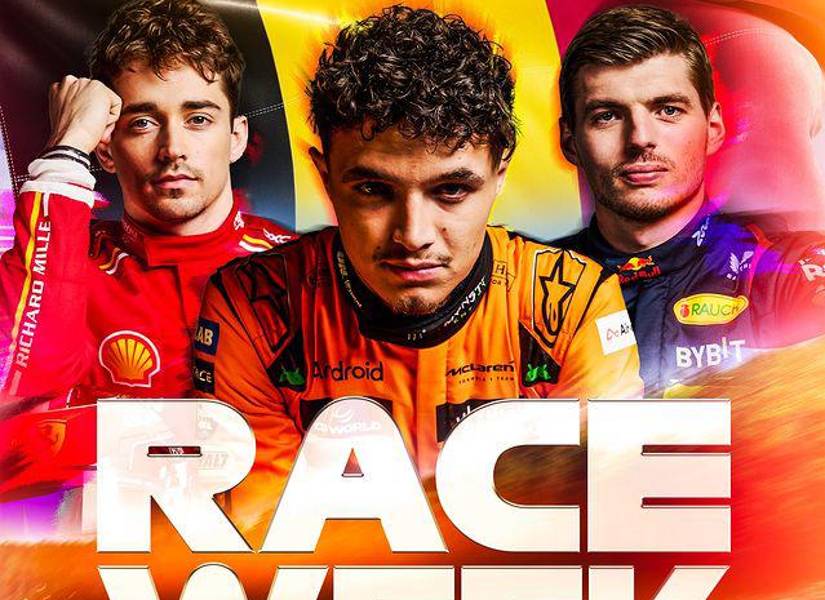 Póster promocional del GP de Bélgica.