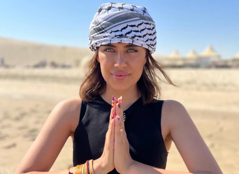 María Emilia durante unas vacaciones en 2022.