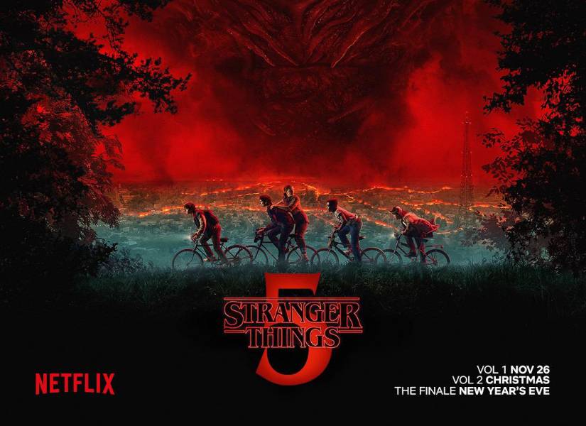 Promocional de Stranger Things 5 con las fechas de estreno.