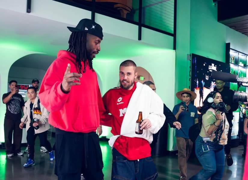 Justin Bieber durante un evento en Los Ángeles.