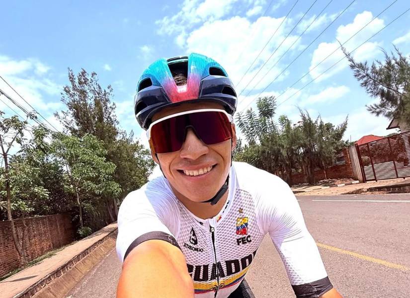 Martín López fue el primer ecuatoriano que abandonó el Mundial de Ciclismo