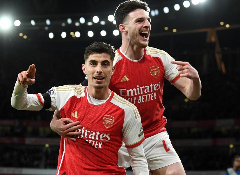 Kai Havertz celebra su gol ante el Chelsea