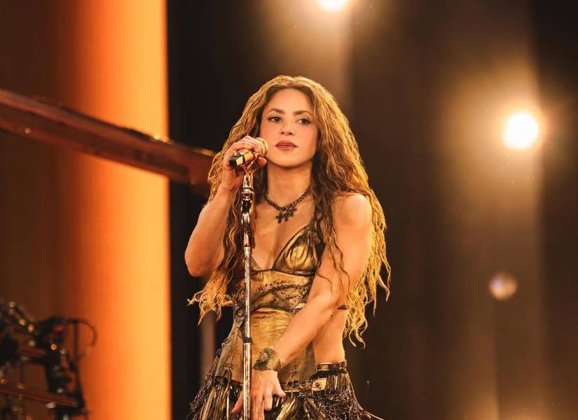 Shakira durante su presentación en Cali, Colombia.