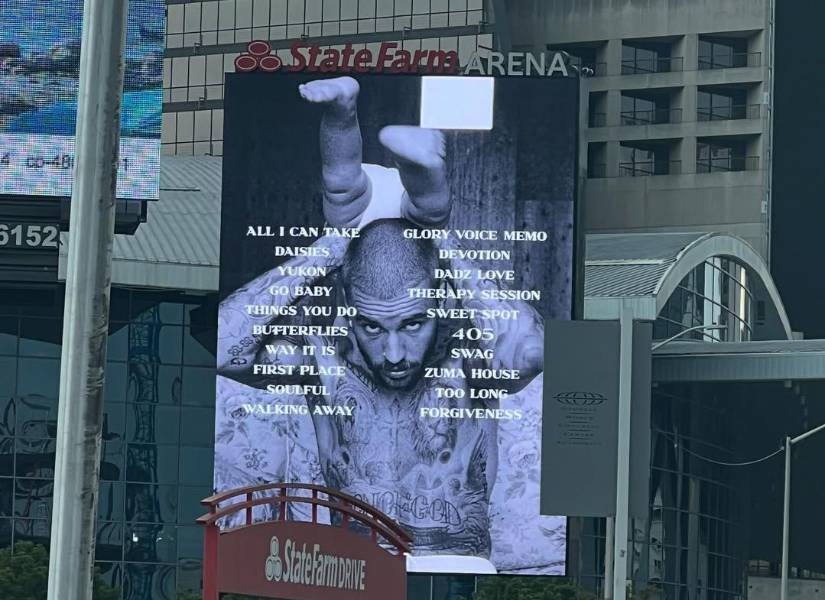 Valla publicitaria de Justin Bieber en Atlanta.