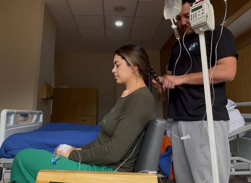 Josh Paredes desde el hospital.