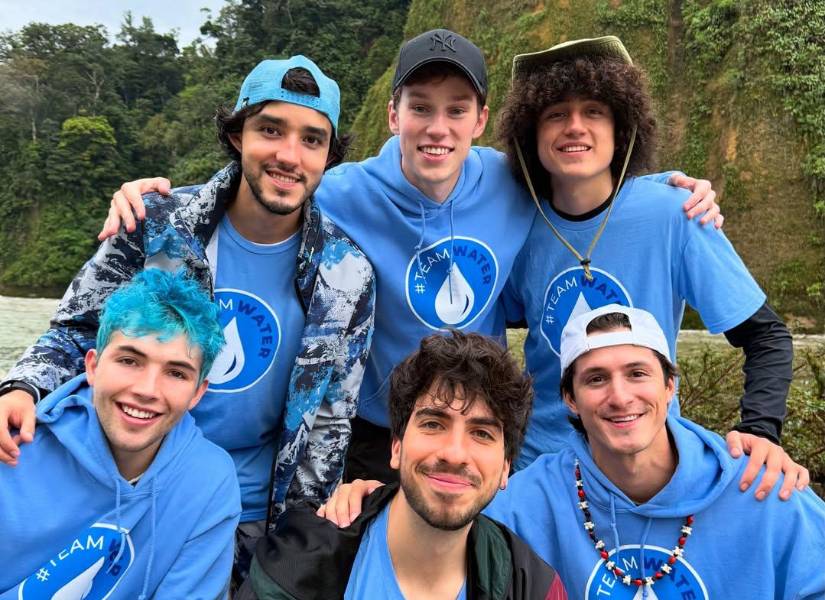 Equipo de Mr Beast en el país, liderado por Nolan Hansen.