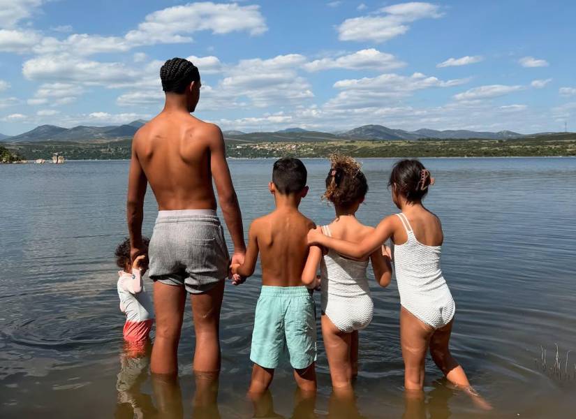 Cristiano Ronaldo y sus hijos.