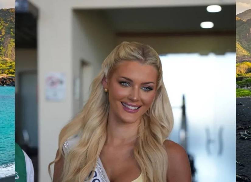 Victoria Kjaer llegando a las Islas Galápagos.