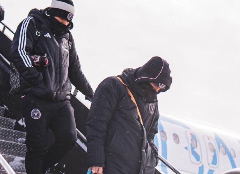 Plantilla del Inter Miami llegando a Kansas City.