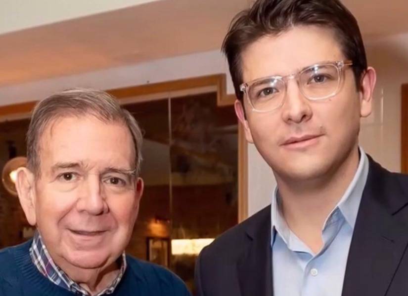 Edmundo González junto a Miguel Uribe Turbay