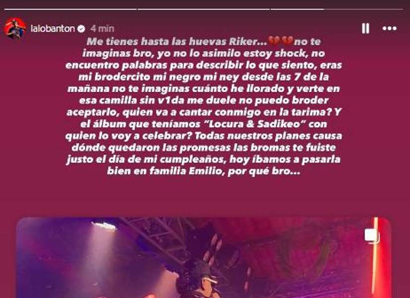 Historia de Instagram de DJ Lalo.