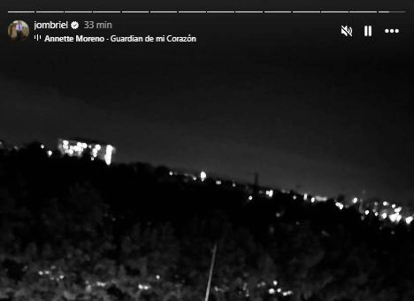 Mensaje de Jombriel en sus historias de Instagram.