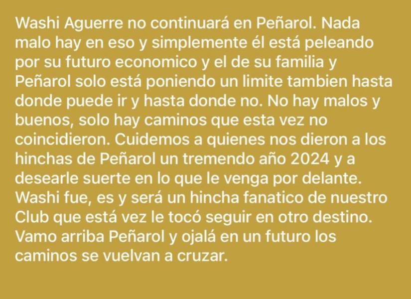 Archivo Ignacio Ruglio despidiendo a Aguerre.