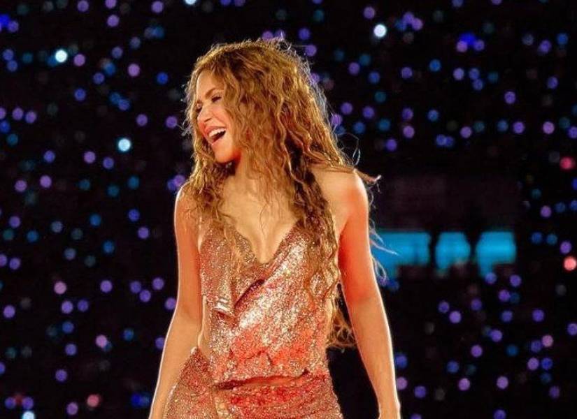 Shakira durante su concierto en Bogotá.