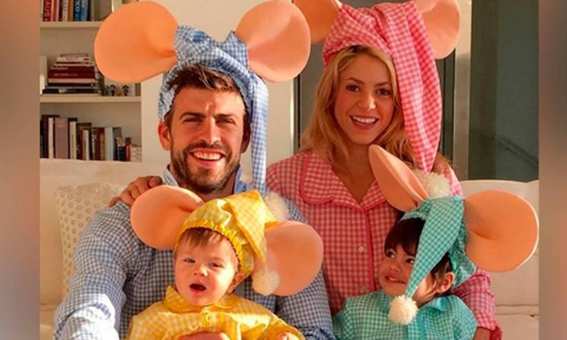 Imagen de archivo de Piqué y Shakira junto a sus hijos.