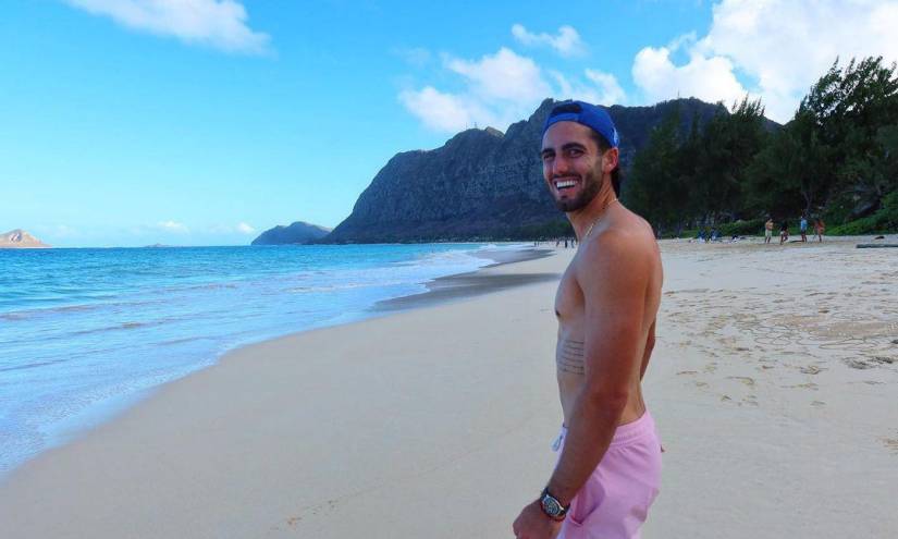 Leonardo Campana disfrutó las playas de Hawái.