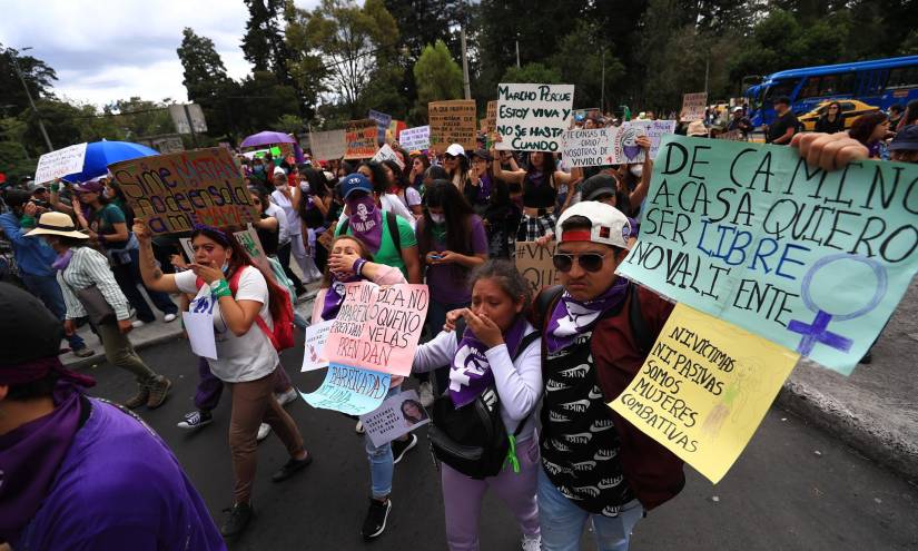 Nueva marcha en contra de la violencia de género en Ecuador