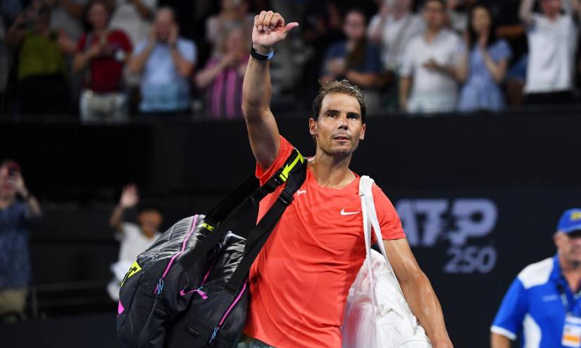 Rafael Nadal, en un momento del partido que perdió contra el australiano Jordan Thompson, en los cuartos de final del torneo de Brisbane.