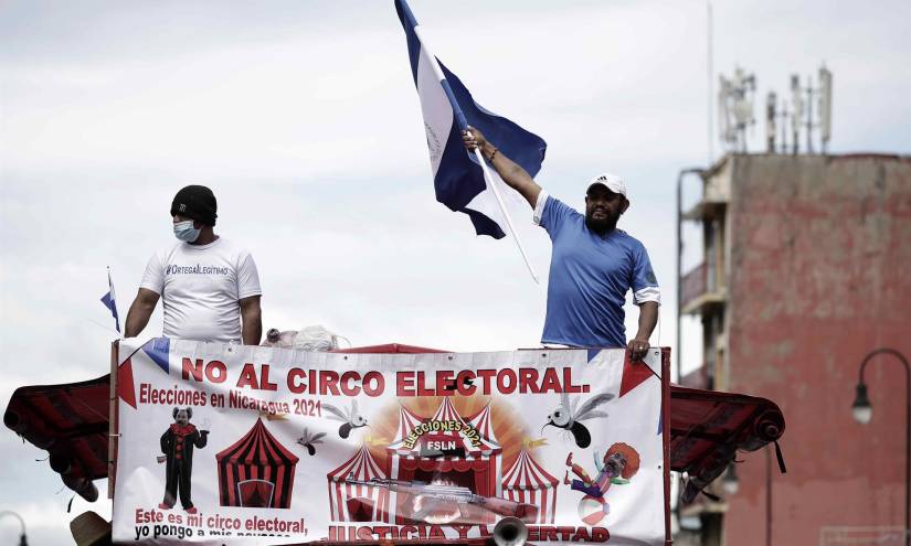 Nicaragüenses protestan en varios países para denunciar fraude electoral