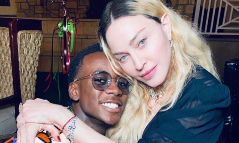 Madonna y su hijo David Banda.