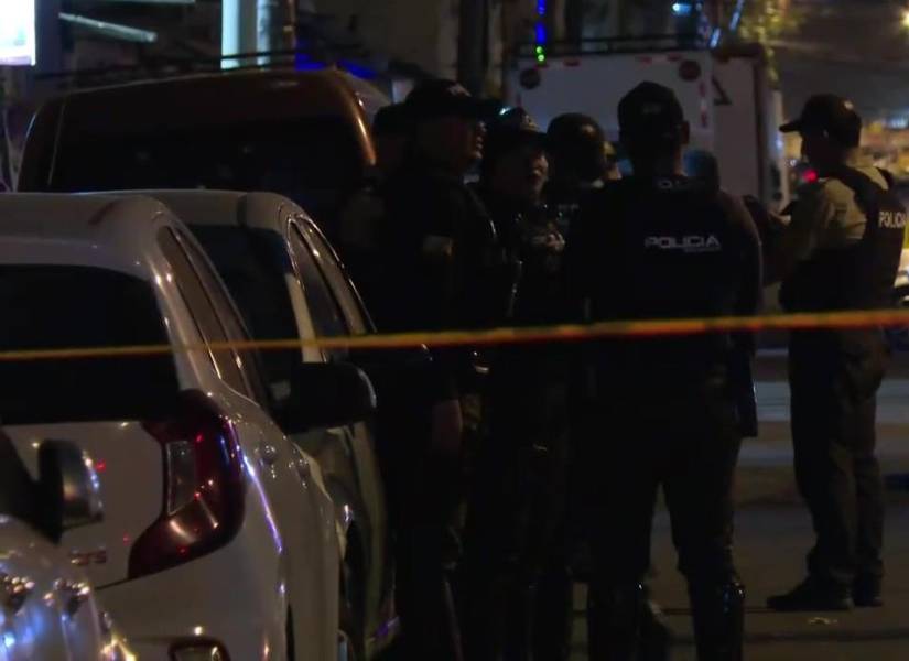 Imagen de un crimen en el norte de Guayaquil.