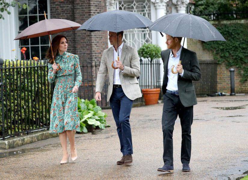 Kate Middleton, William y Harry.