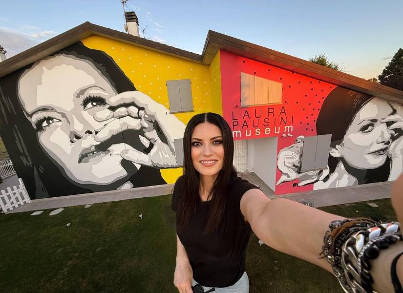 Laura Pausini días antes de la inauguración del museo.