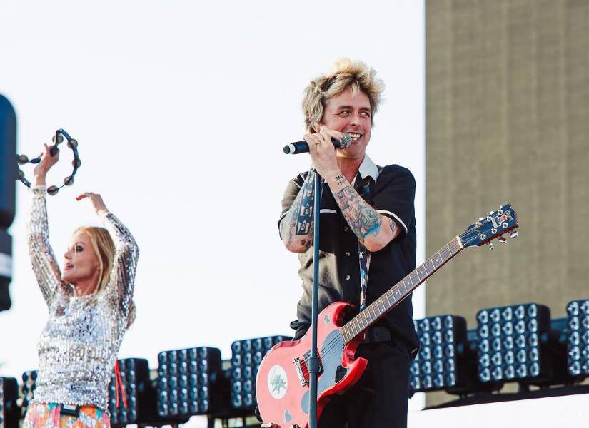 Green Day en su participación en Coachella.