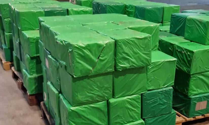 El alcaloide había llegado a Portugal por vía marítima y estaba oculto entre las cajas, que estaban colocadas en palés dentro de varios contenedores