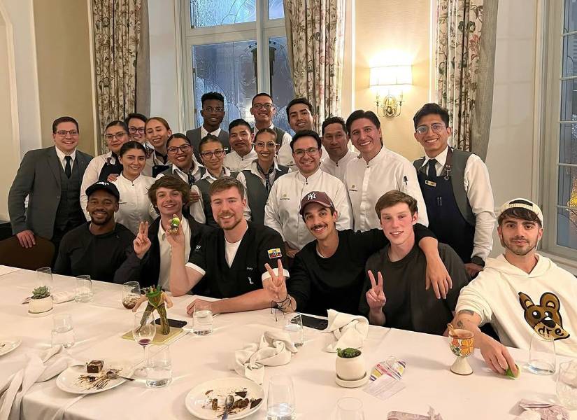 MrBeast cena en prestigioso restaurante en Quito durante su visita