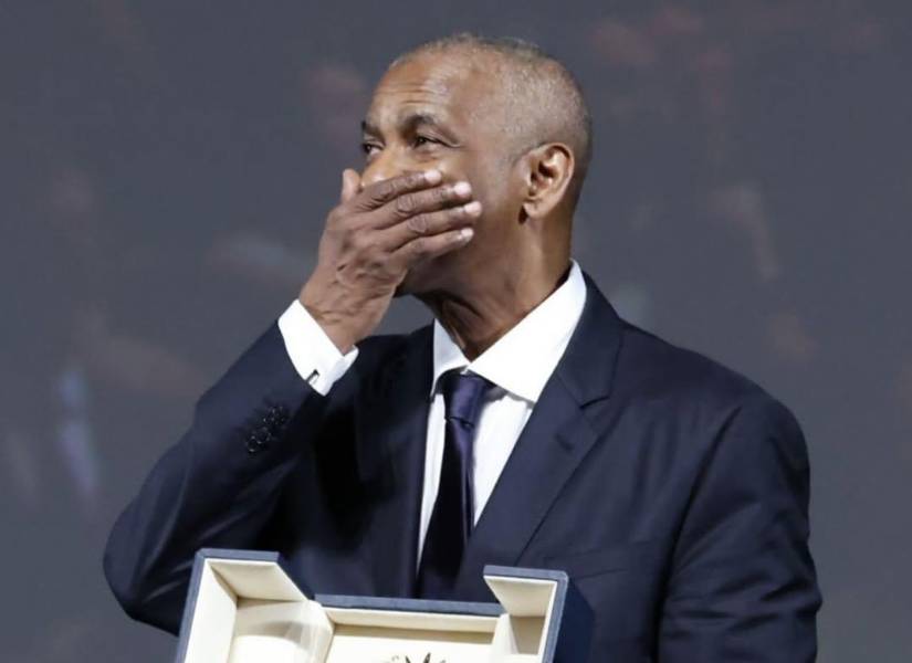 Denzel Washington con su Palma de Oro honorífica.