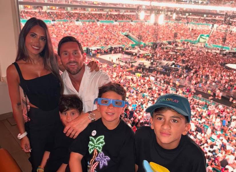 Lionel Messi con su familia