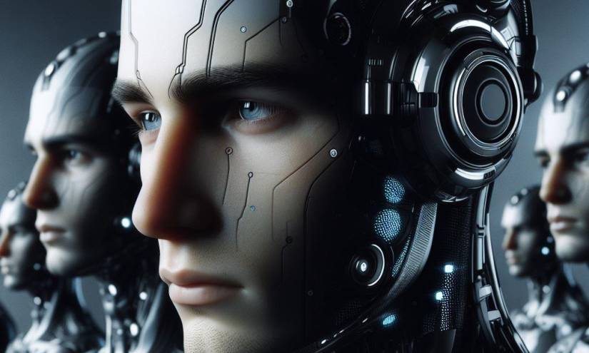 Representación humanizada de la Inteligencia Artificial.