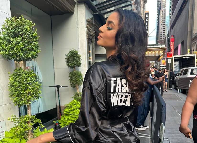 María de los Ángeles Suárez en Nueva York.