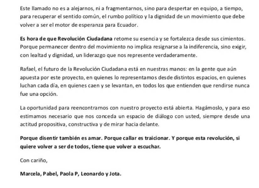 Marcela Aguiñaga pasó de ser acérrima defensora de la Revolución Ciudadana a ferviente crítica