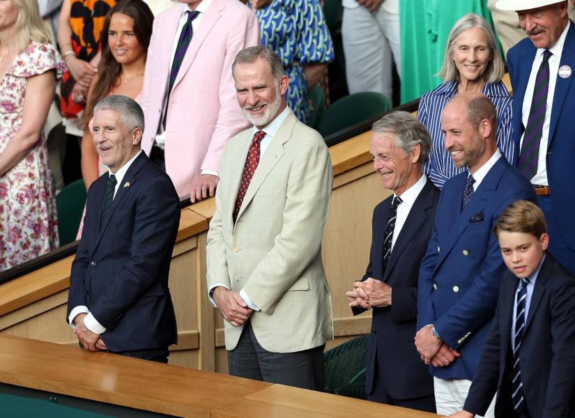 El rey Felipe VI junto al príncipe William y sus hijos.