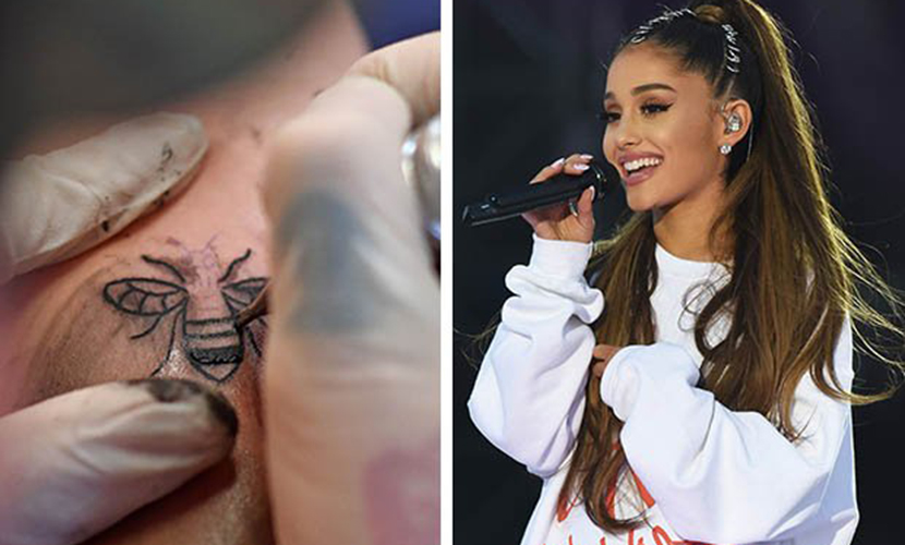 Ariana Grande se tatúa el símbolo de las víctimas del Manchester Arena