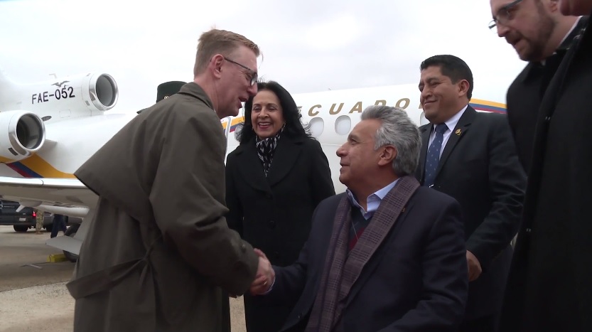 Moreno y comitiva ecuatoriana arriban a EEUU para reunión con Trump