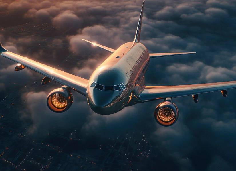 Imagen referencial de un avión en vuelo.