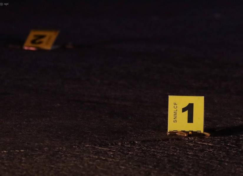 Imagen de uno de los indicios balìsticos de la balacera ocurrida en el sur de Guayaquil, la noche de l domingo 8 de octubre.