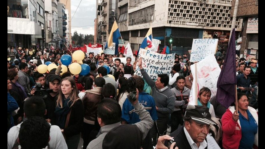 Marcha de los trabajadores y el seguimiento en redes sociales