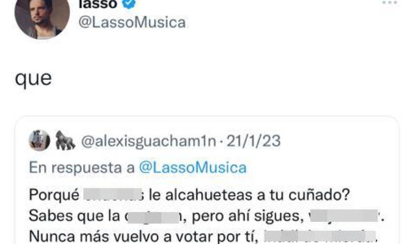Lasso ha contestado en varias ocasiones a tuiteros que presumen que él es el presidente de Ecuador.