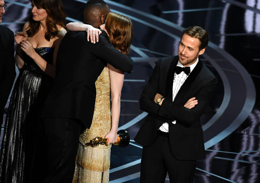 Ryan Gosling al fin confiesa la razón de su risa durante el gran error de los Óscar