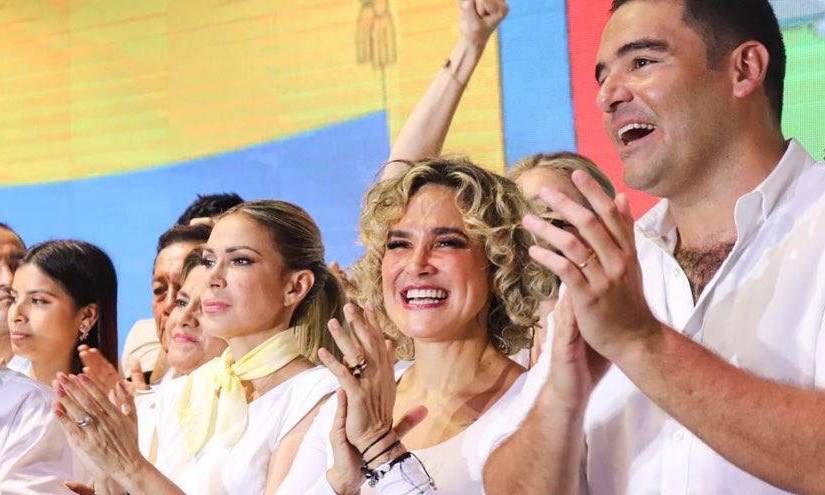Susana González, prefecta del Guayas; Cynthia Viteri, alcaldesa de Guayaquil, y Juan José Yúnez, alcalde de Samborondón.