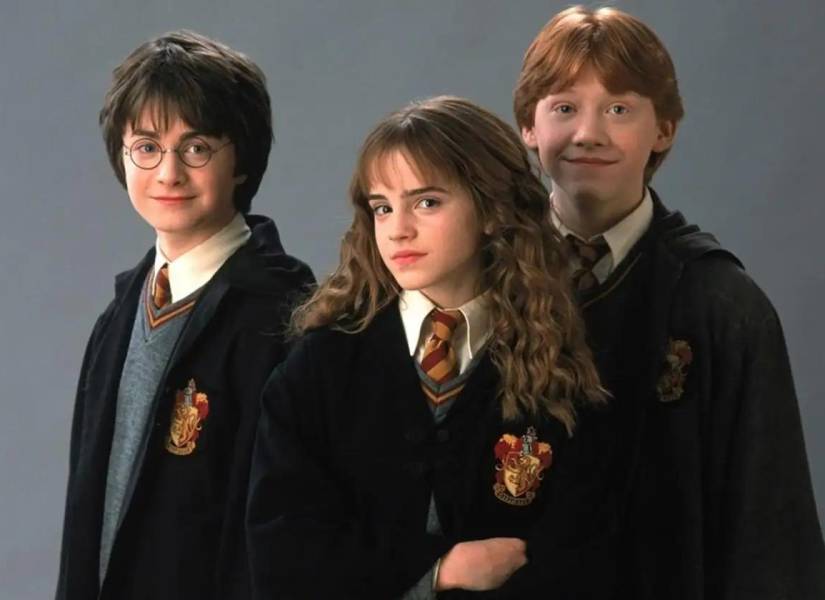 Imagen referencial de los protagonistas de las películas adaptadas de Harry Potter.