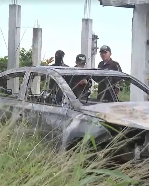 Dos cadáveres desmembrados hallados en un carro incinerado en el noroeste de Guayaquil