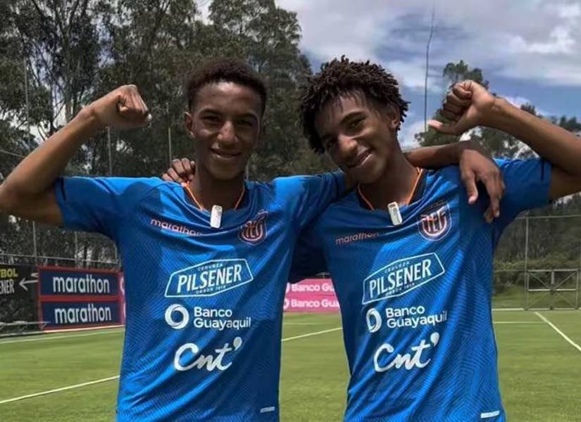 Edwin y Holger Quintero, jugadores de Independiente del Valle en la selección juvenil de Ecuador
