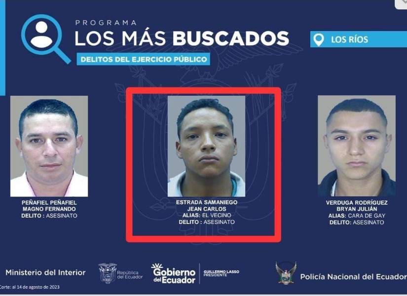 Imagen del segundo más buscado de la provincia de Los Ríos.