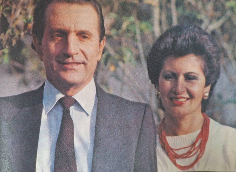 Los esposos durante la etapa presidencial en el periodo 1988-1992.